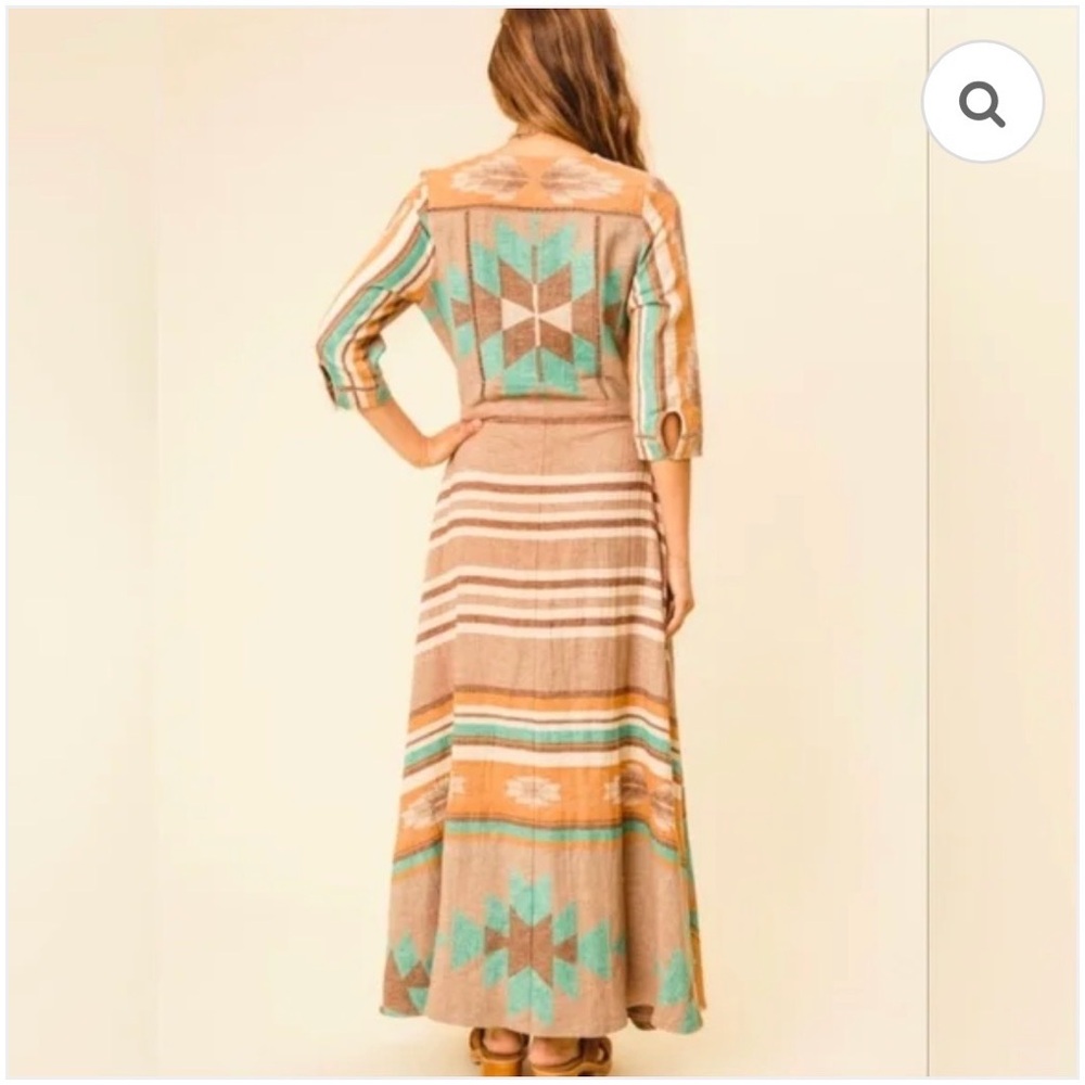 Reserved -Spell Peyote Maxi Dress duster size Large - Picture 5 of 17
